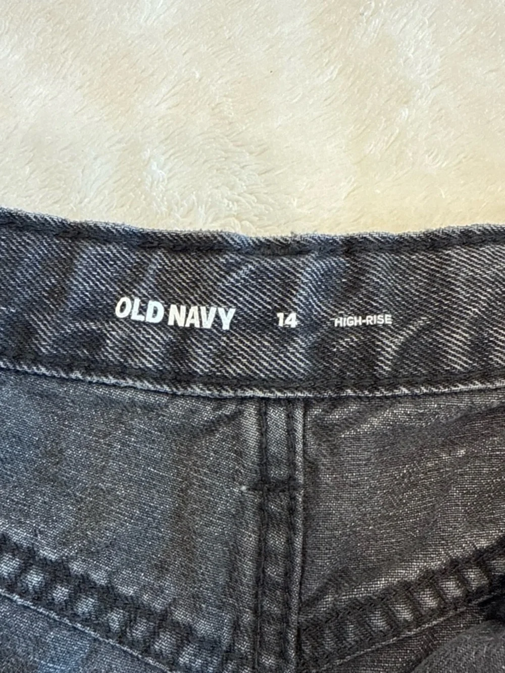 Old Navy Faded Black Cutoff Denim Shorts